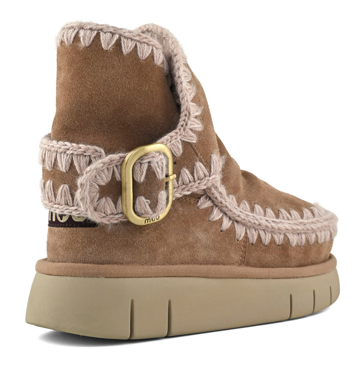 MOU Stivaletto Donna Bounce Boot Buckle Strap-Pink Brown