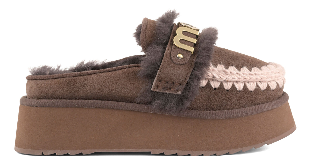 MOU Ciabatta Donna PLATFORM CLOG-Mocha