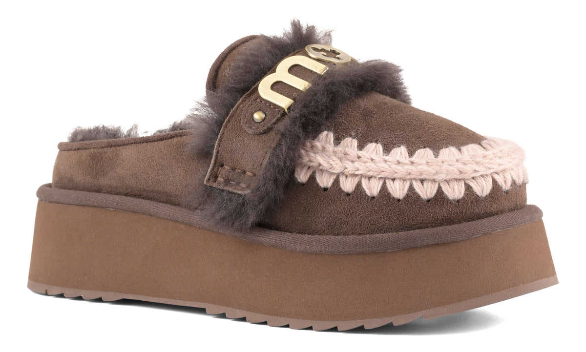 MOU Ciabatta Donna PLATFORM CLOG-Mocha