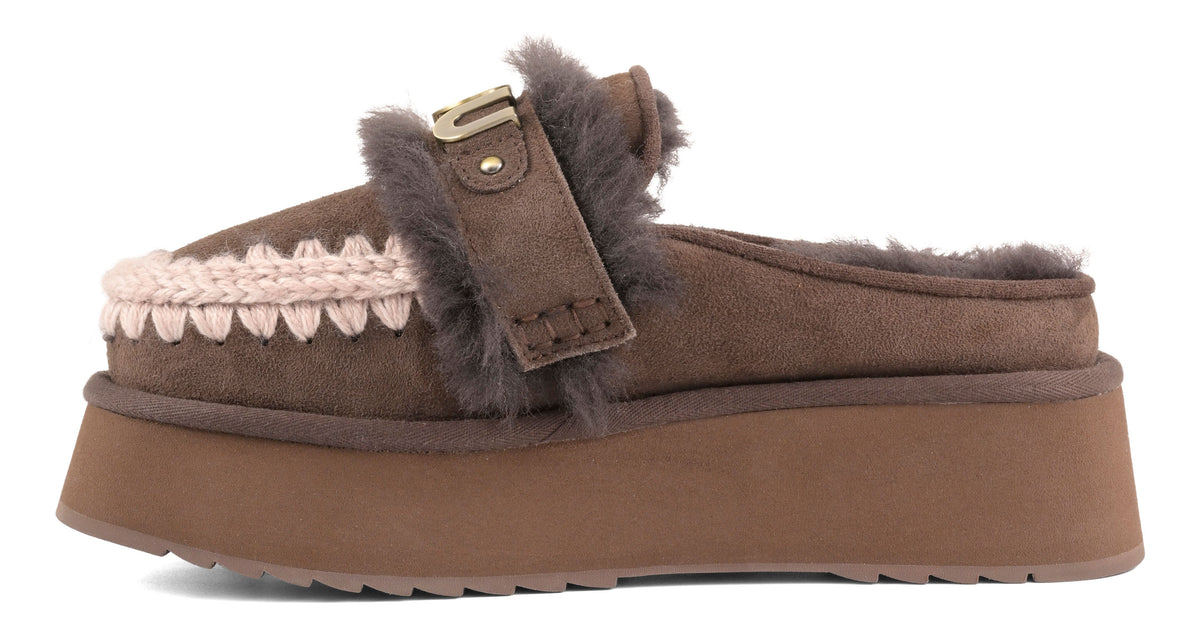 MOU Ciabatta Donna PLATFORM CLOG-Mocha