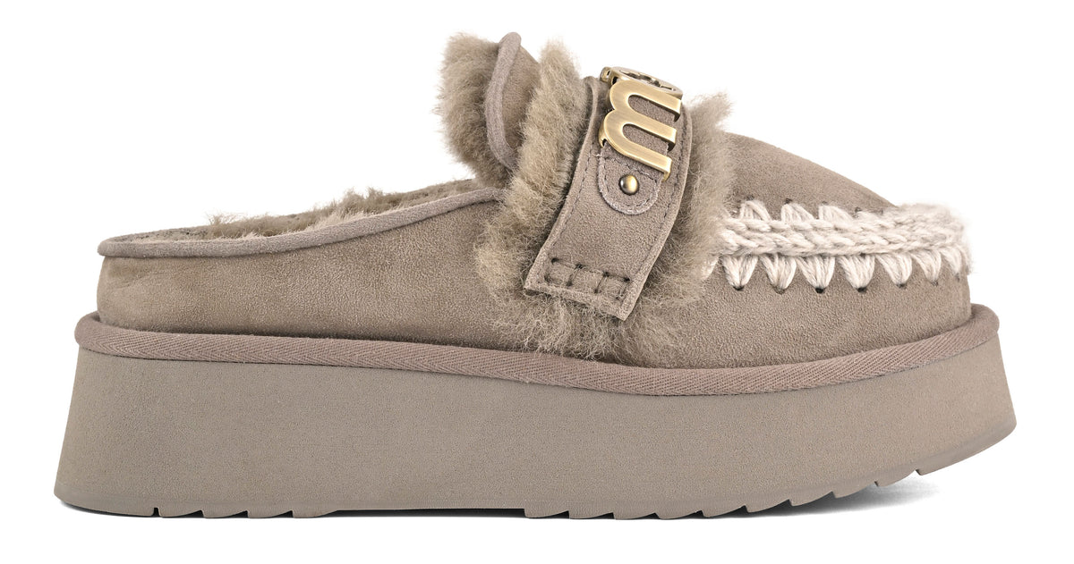 MOU Ciabatta Donna PLATFORM CLOG-New Grey