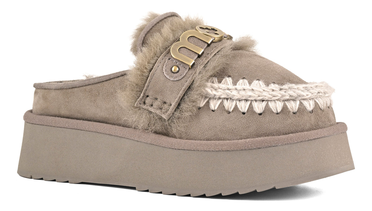 MOU Ciabatta Donna PLATFORM CLOG-New Grey