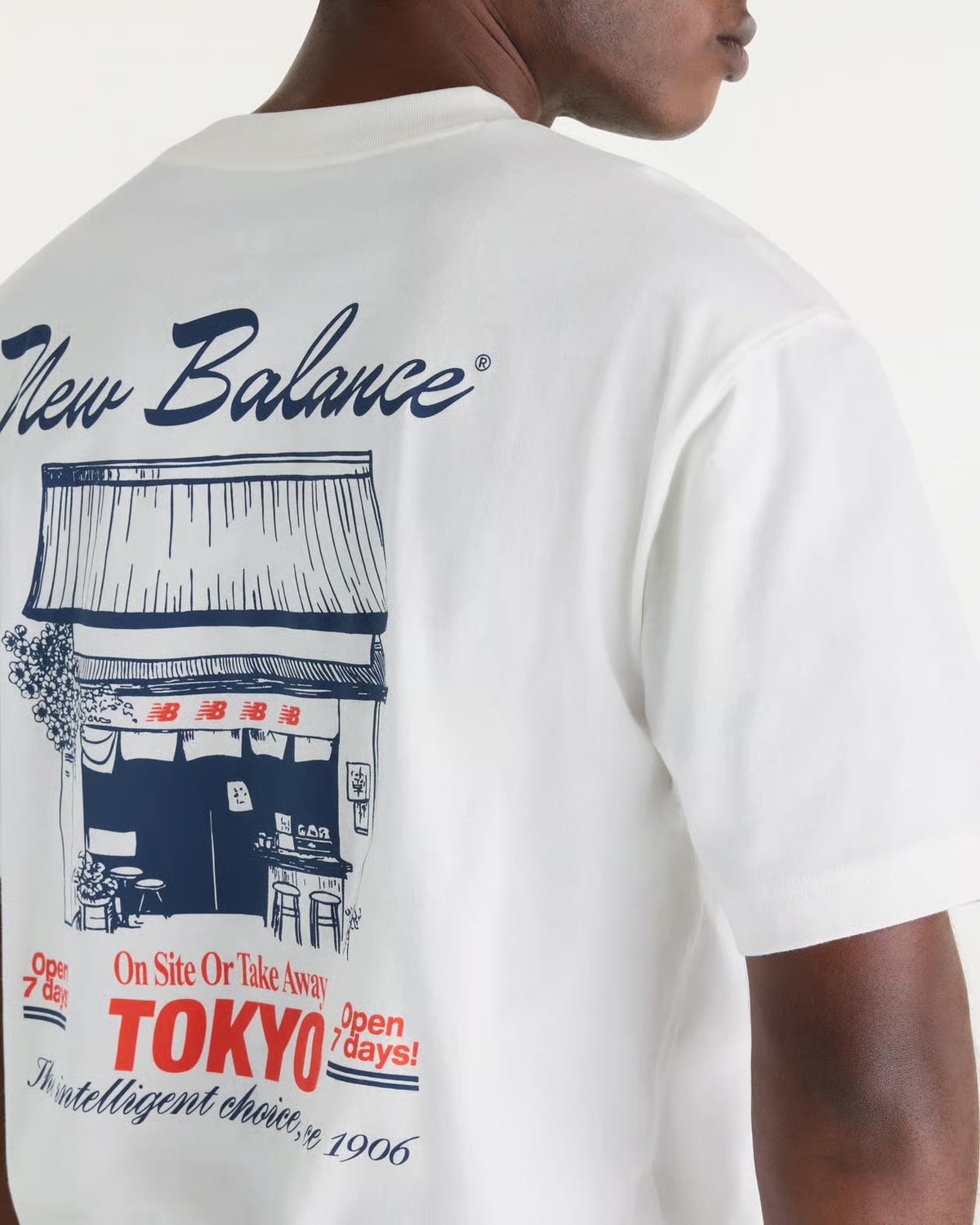 NEW BALANCE T-Shirt Uomo Grab A Bite Tokyo-Sea Salt
