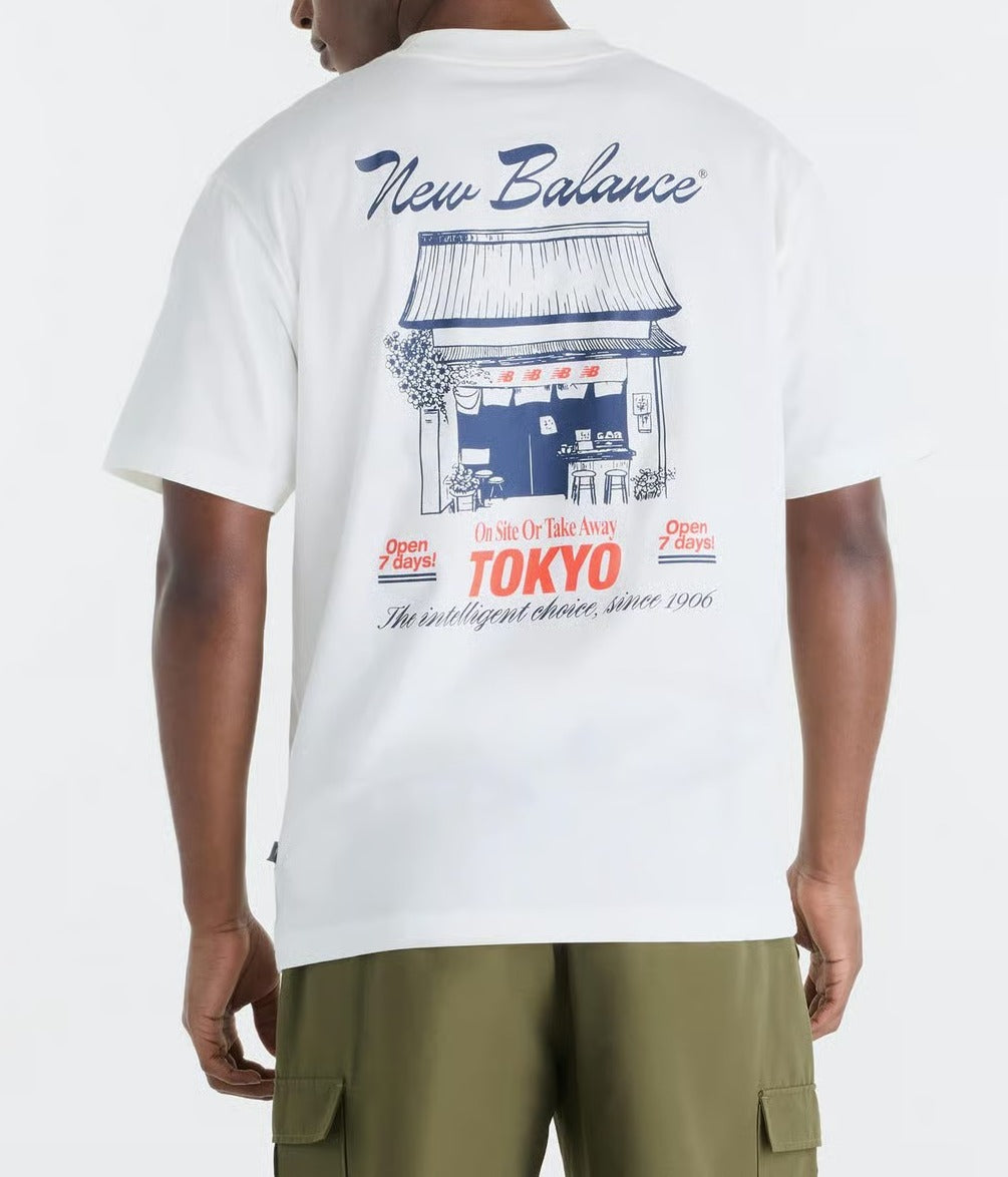 NEW BALANCE T-Shirt Uomo Grab A Bite Tokyo-Sea Salt