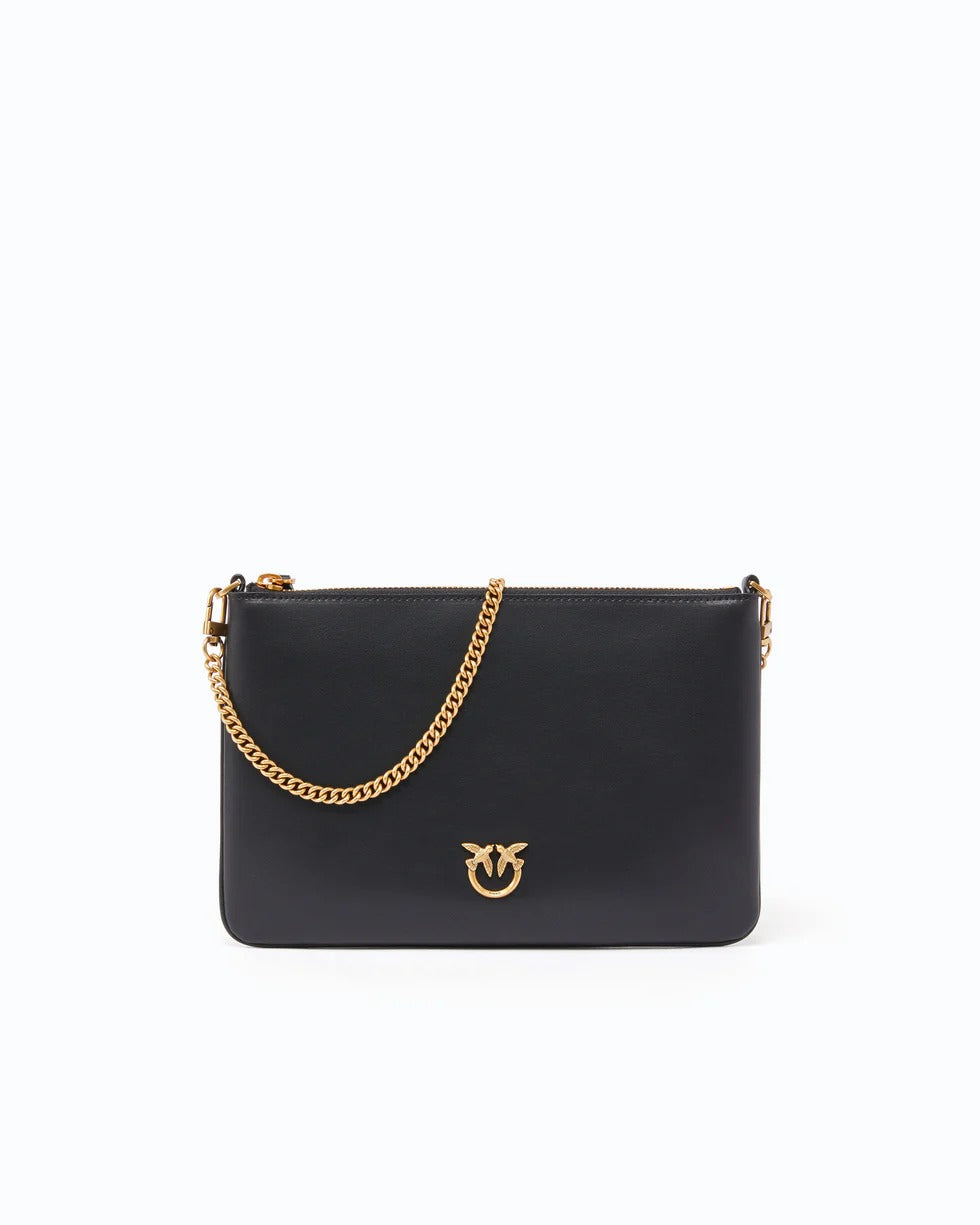 PINKO Borsa FLAT CLASSIC-Nero/Gold
