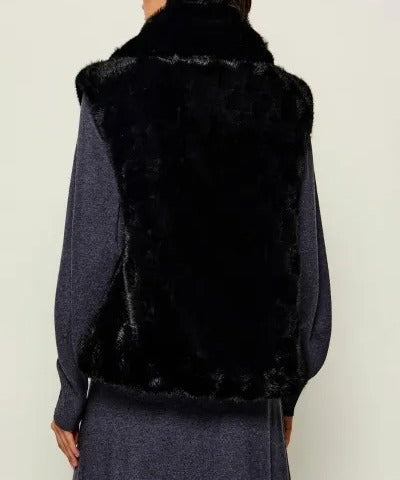 PINKO Gilet GLOSSINA Ecopelliccia-Nero