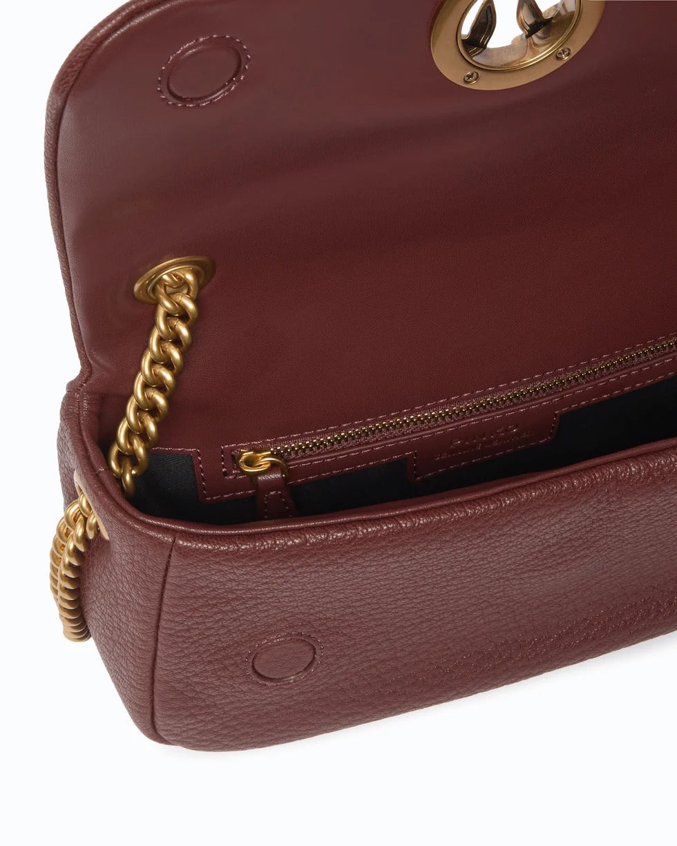 PINKO Borsa CLICK SOFT HORIZONTAL-Castano