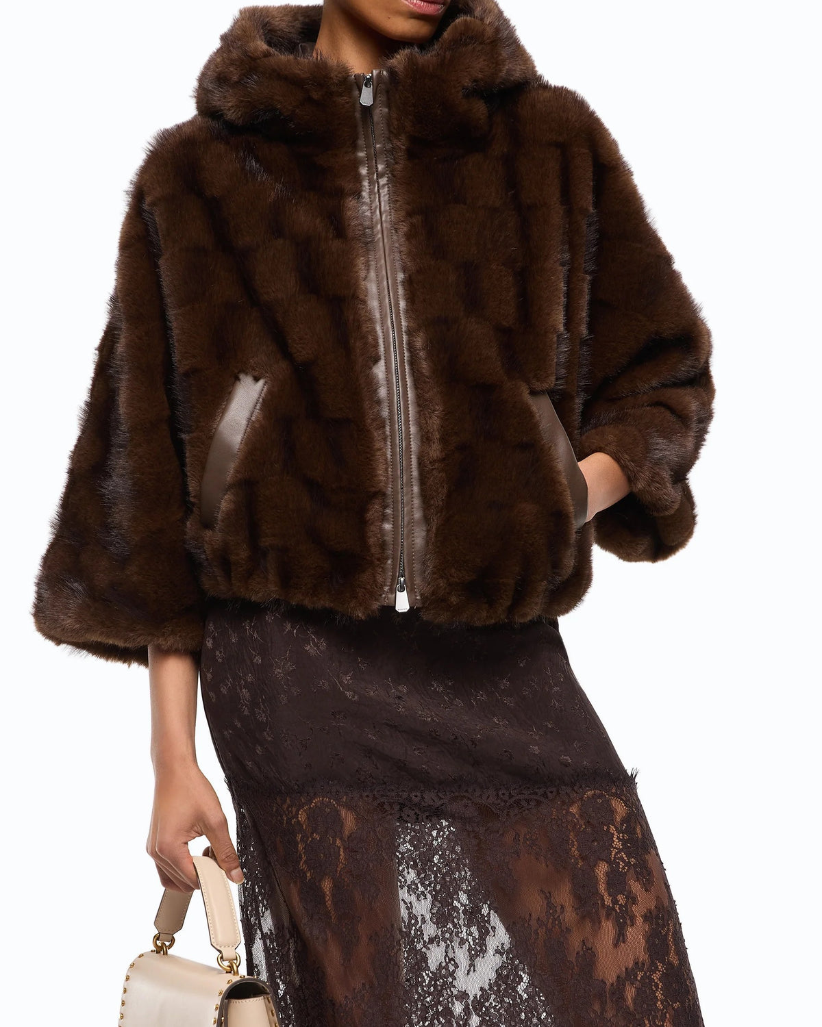PINKO Giacca CADETIA Ecopelliccia-Marrone