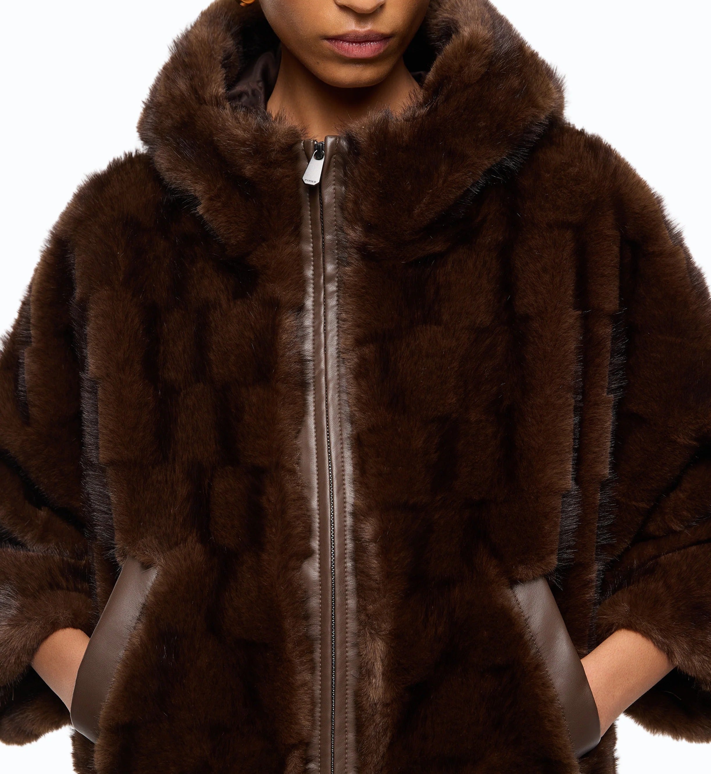 PINKO Giacca CADETIA Ecopelliccia-Marrone