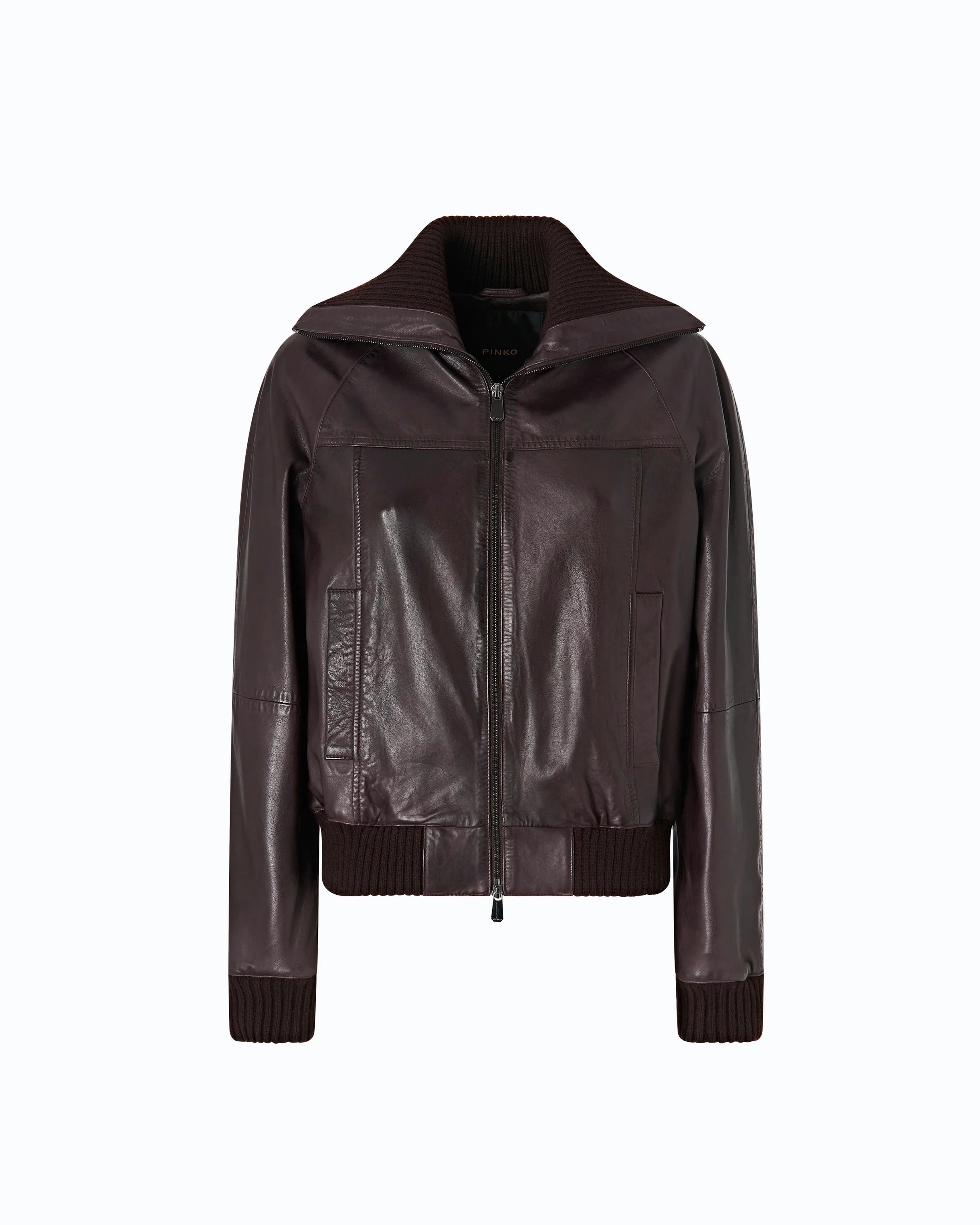 PINKO Bomber BLUMA PELLE-Testa di Moro