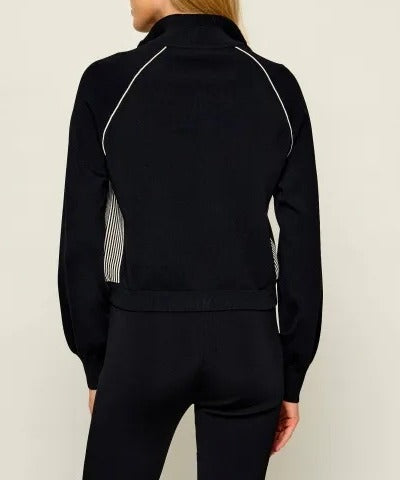 PINKO Felpa CRACOVIA ZIP-Nero/Burro
