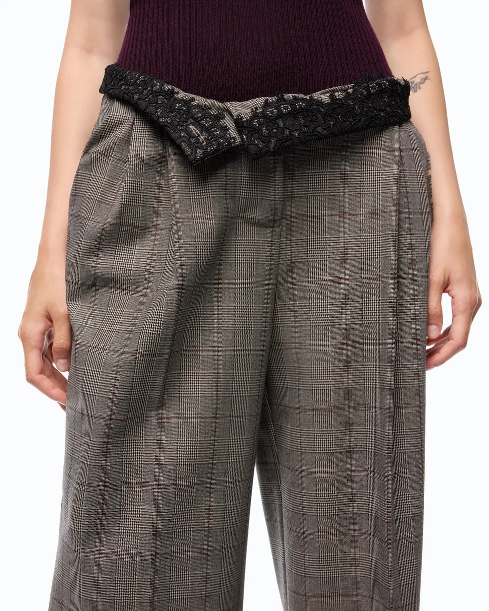 PINKO Pantalone PLUMERIA-Beige/Bordeaux/Nero