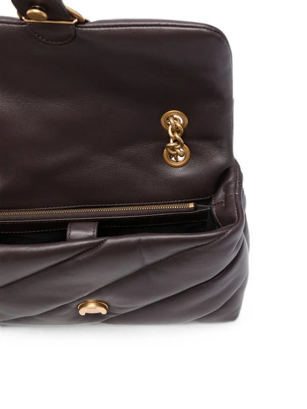 PINKO Borsa LOVE PUFF CLASSIC MAXI QUILT-Marrone