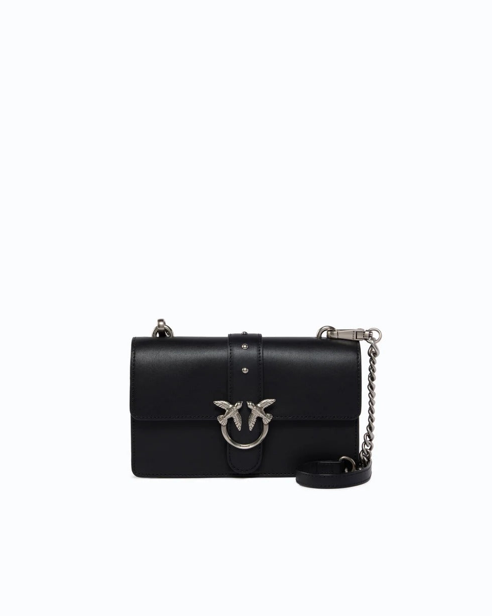 PINKO Borsa LOVE ONE SMALL-Nero/Silver