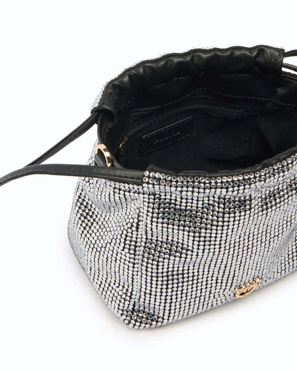 PINKO Borsa POUCH FULL STRASS-Nero