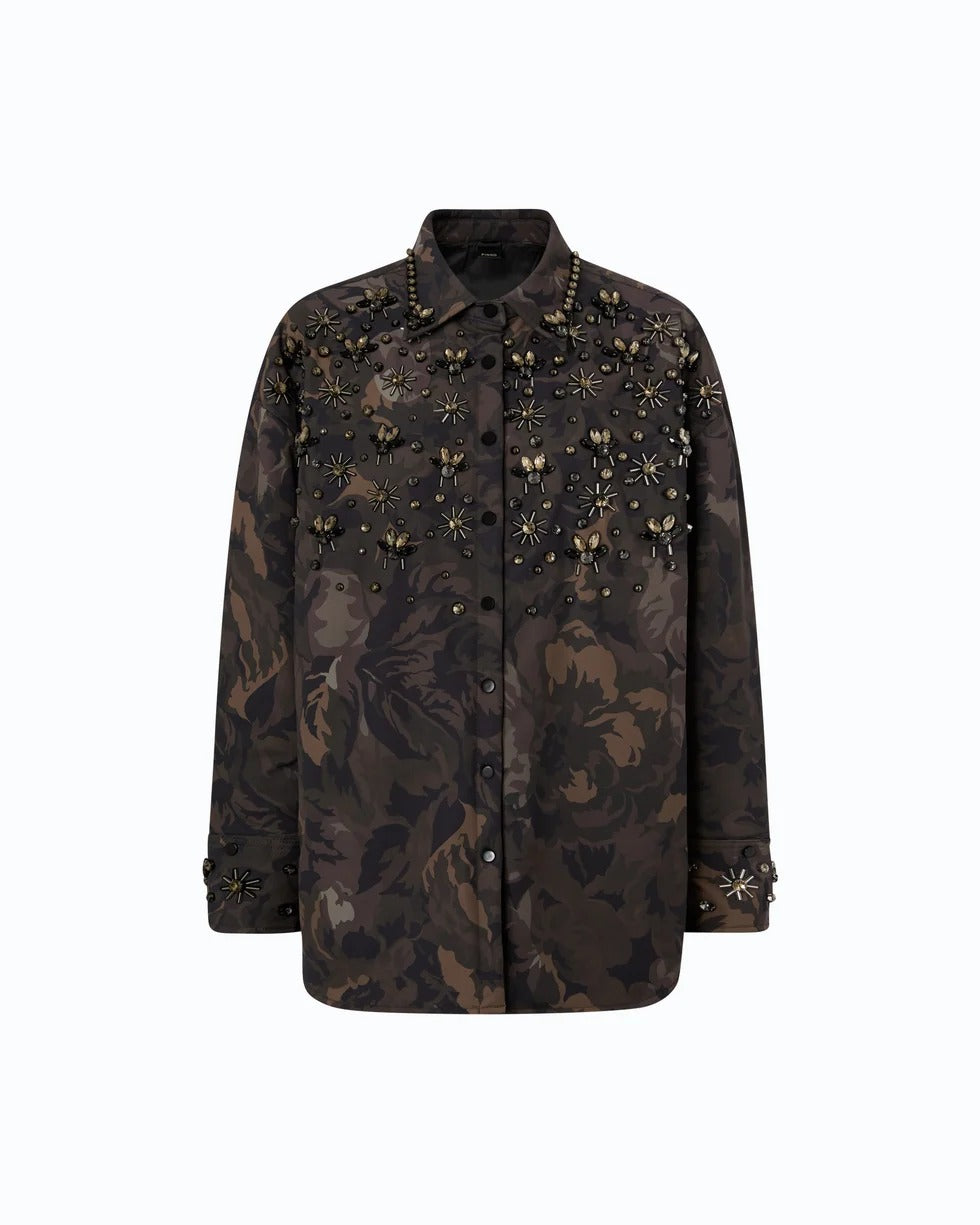 PINKO Giacca BARENGO OVERSHIRT-Verde