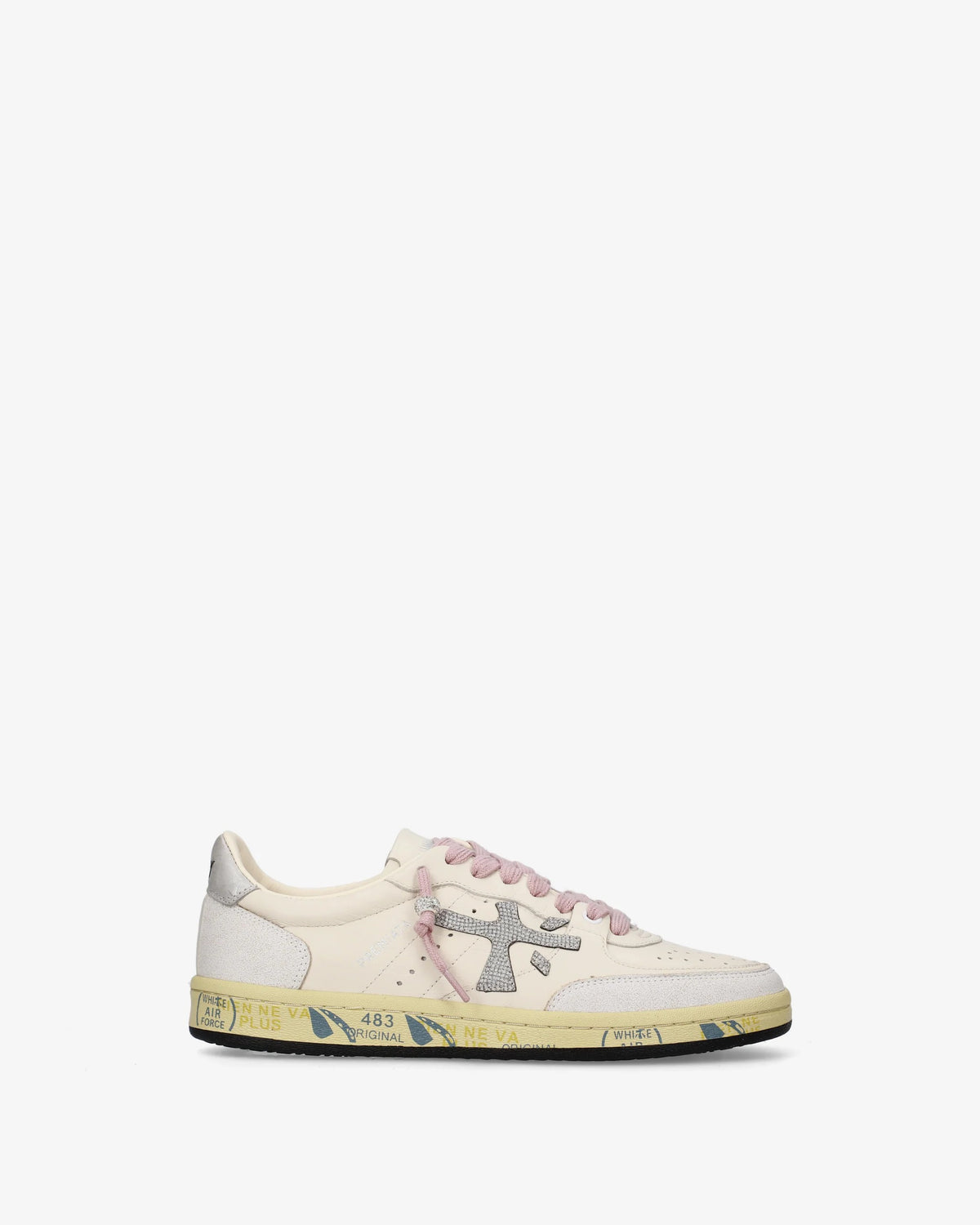 PREMIATA Sneaker Donna BSKTCLAY 8467-Bianco/Grigio/Rosa