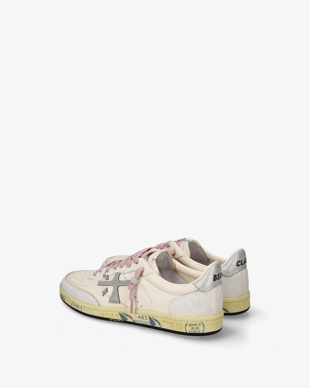 PREMIATA Sneaker Donna BSKTCLAY 8467-Bianco/Grigio/Rosa
