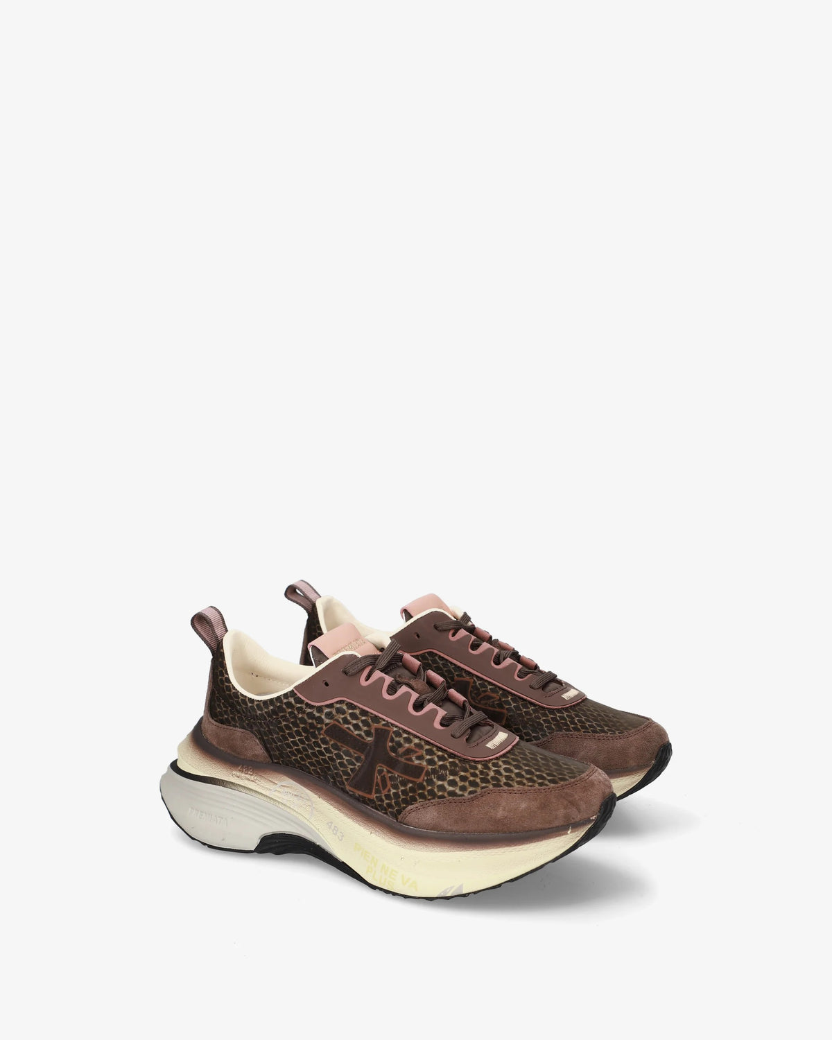 PREMIATA Sneaker Donna HILL 8547-Marrone/Cipria
