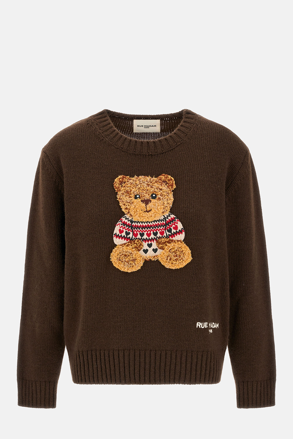 RUE MADAM Maglione Donna MARVIN LOVE JUMPER-Brown
