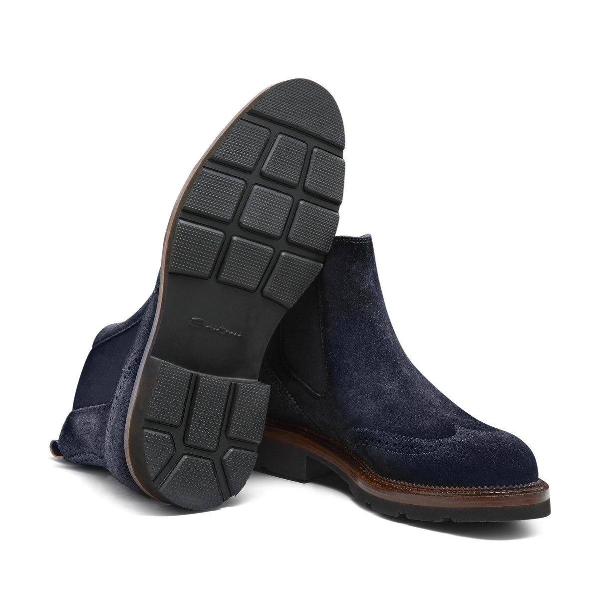 SANTONI Stivaletto Uomo Chelsea KALAMABOOT-Blu