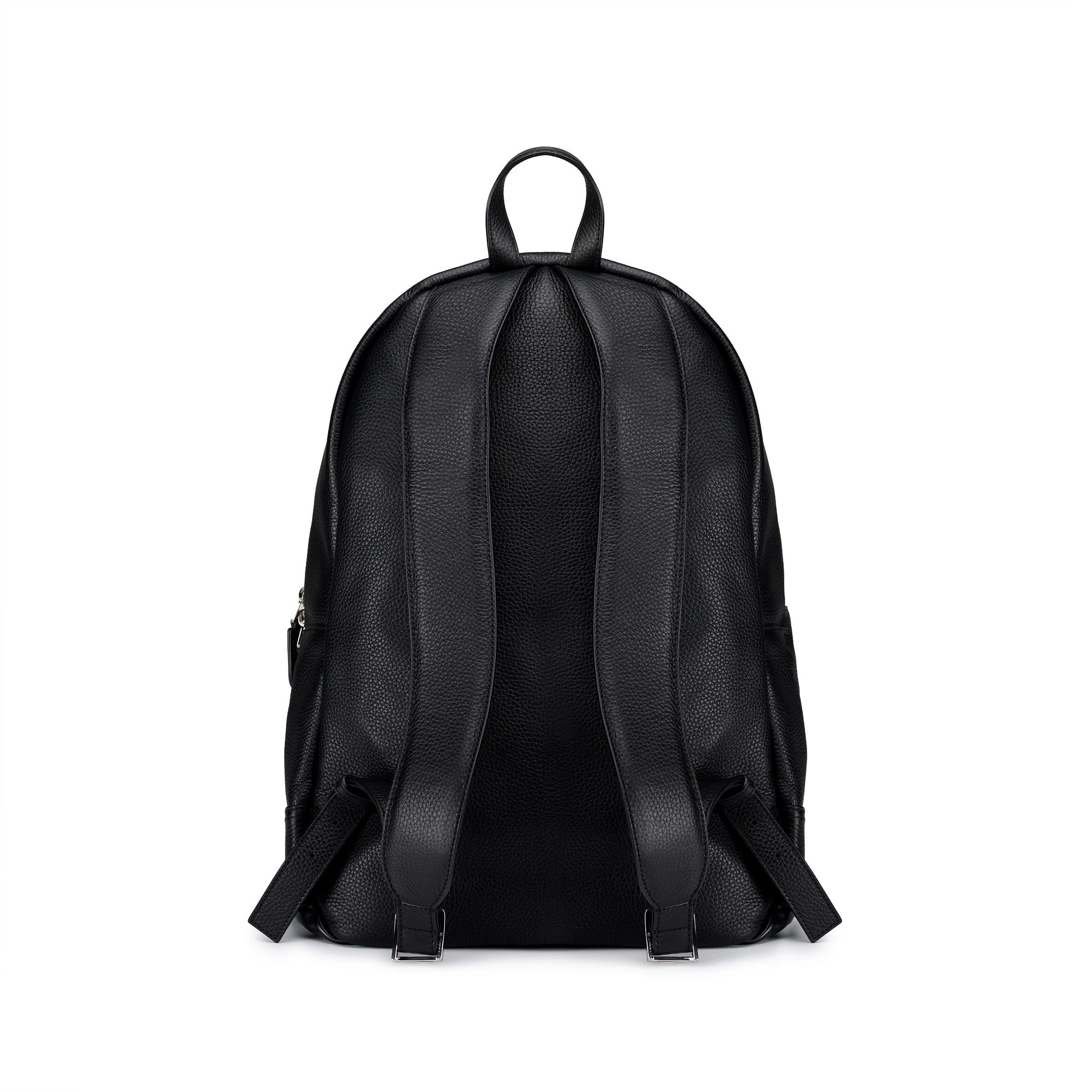 SANTONI Zaino Pelle Martellata-Nero Fumo