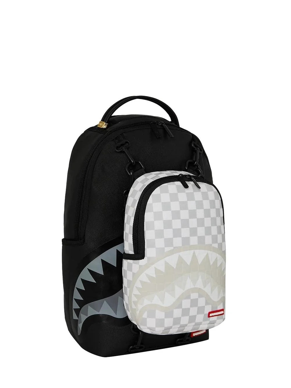 SPRAYGROUND Zaino PIGGYBACK-Nero/Off White
