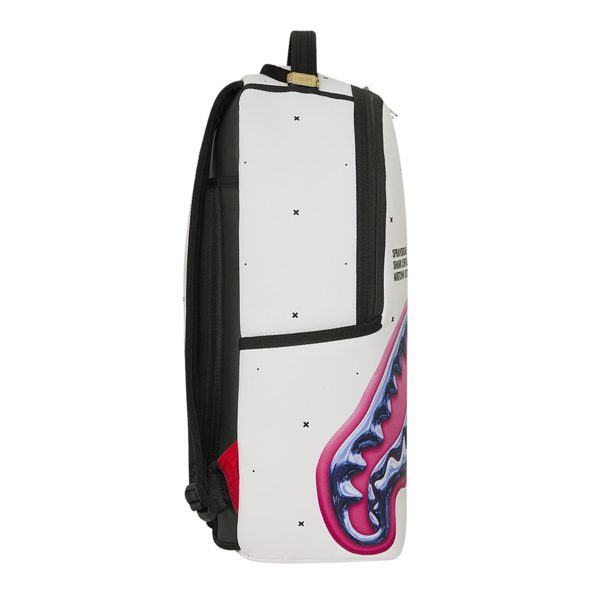 SPRAYGROUND Zaino SHARK CENTRAL LIQUID CHROME-Bianco