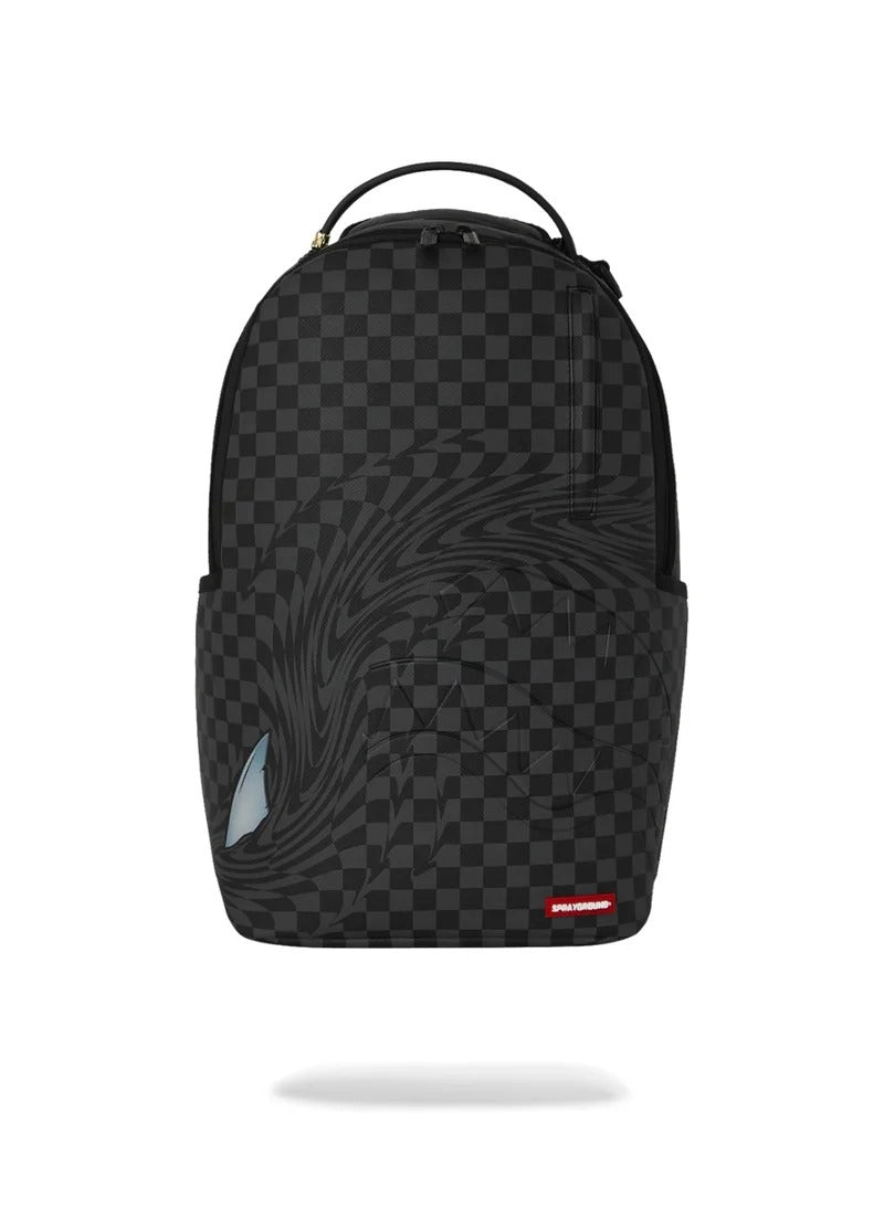 SPRAYGROUND Zaino CHECKER SHARK TRAIL-Nero