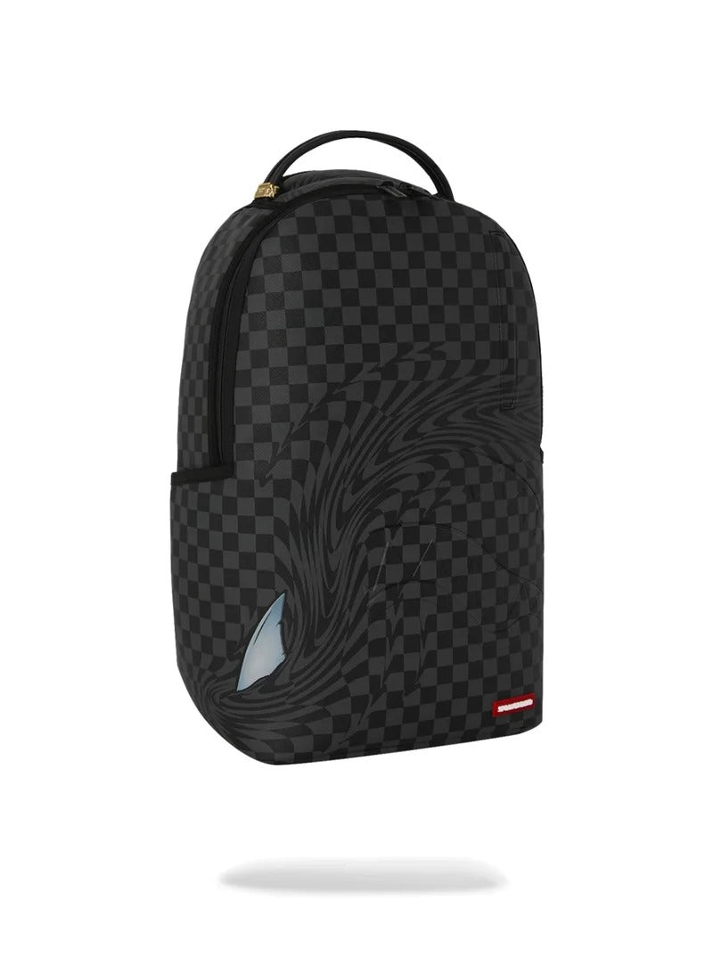 SPRAYGROUND Zaino CHECKER SHARK TRAIL-Nero