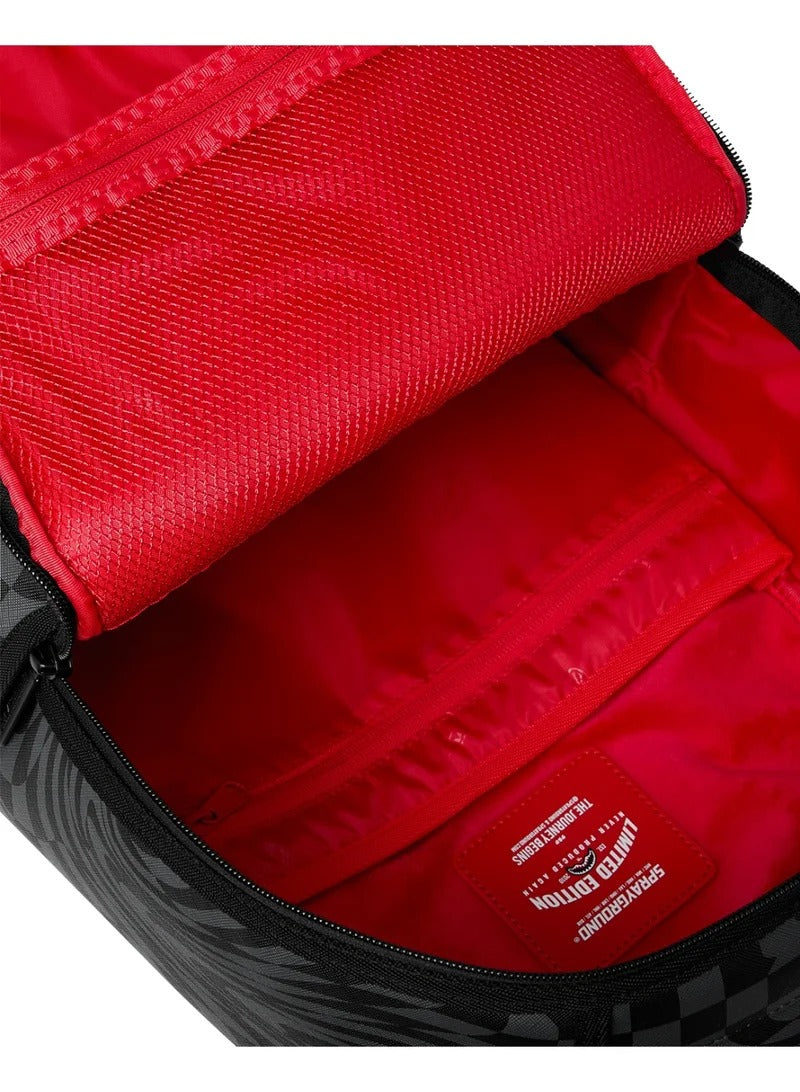 SPRAYGROUND Zaino CHECKER SHARK TRAIL-Nero