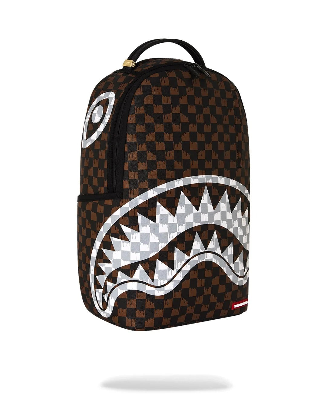 SPRAYGROUND Zaino DRIP CHECK SHARK-Marrone