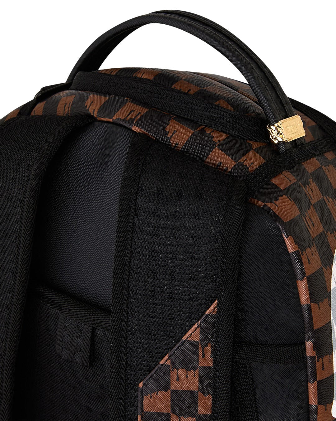 SPRAYGROUND Zaino DRIP CHECK SHARK-Marrone