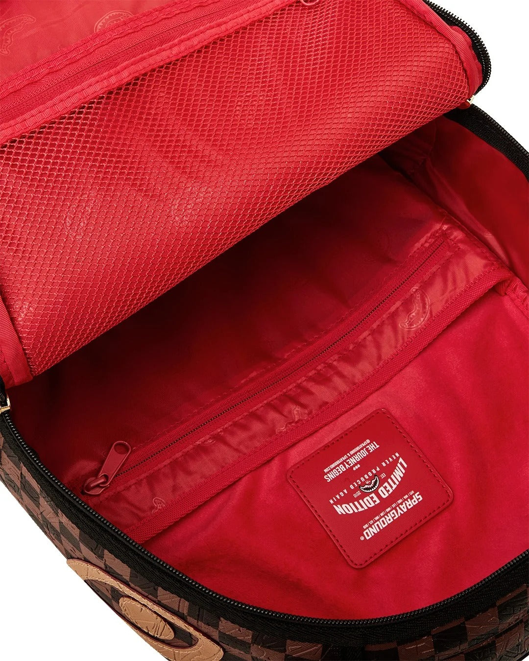 SPRAYGROUND Zaino EMBOSSED CHECK-Marrone