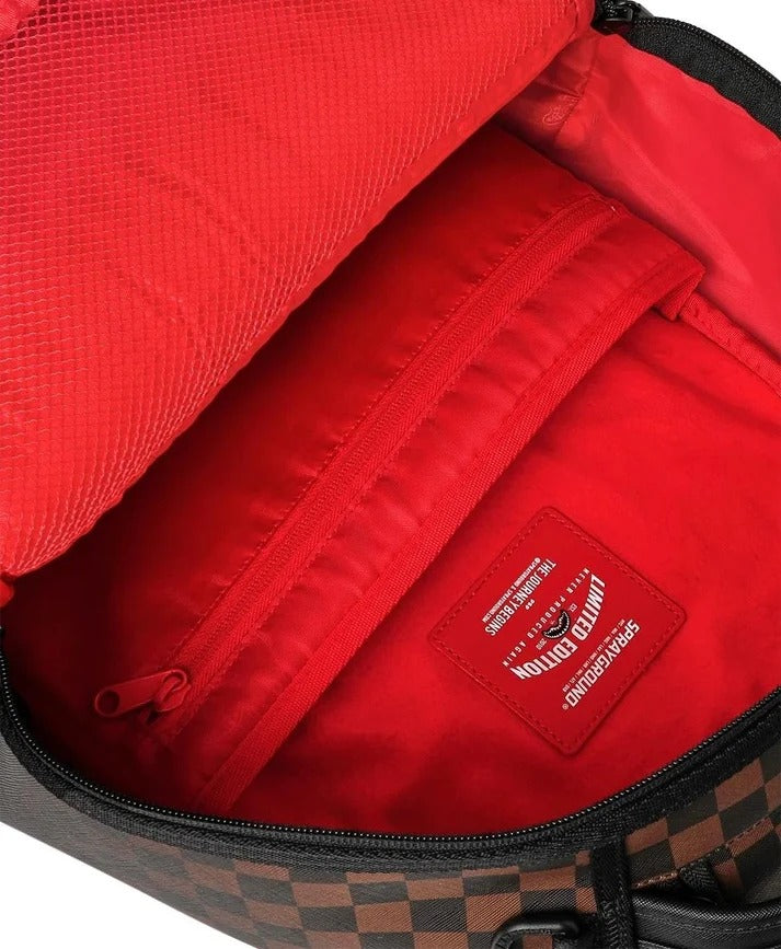 SPRAYGROUND Zaino CHECK GHOST DRIP-Marrone