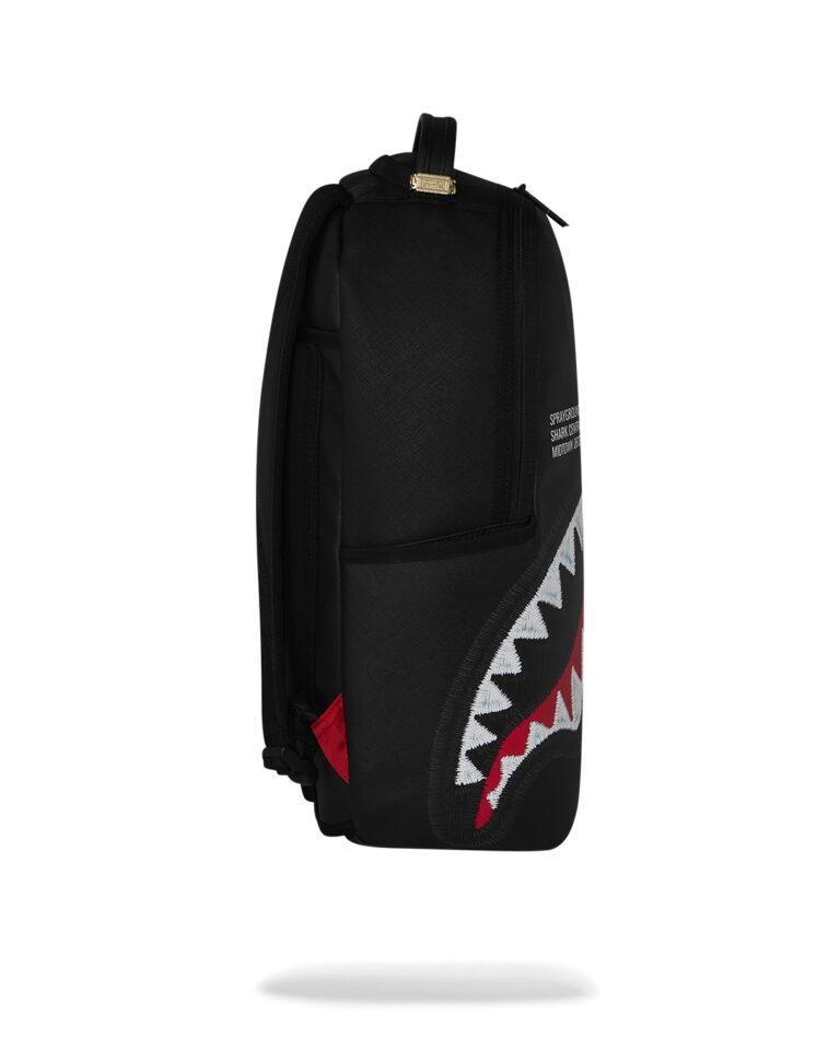 SPRAYGROUND Zaino SHARK CENTRAL EMBROIDERED-Nero