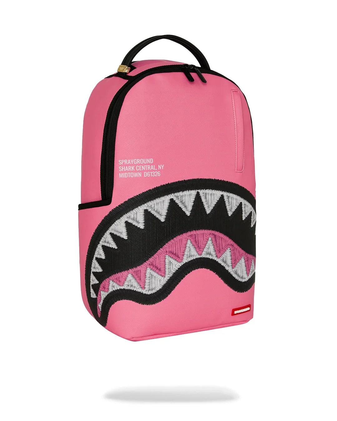 SPRAYGROUND Zaino SHARK CENTRAL EMBROIDERED-Rosa