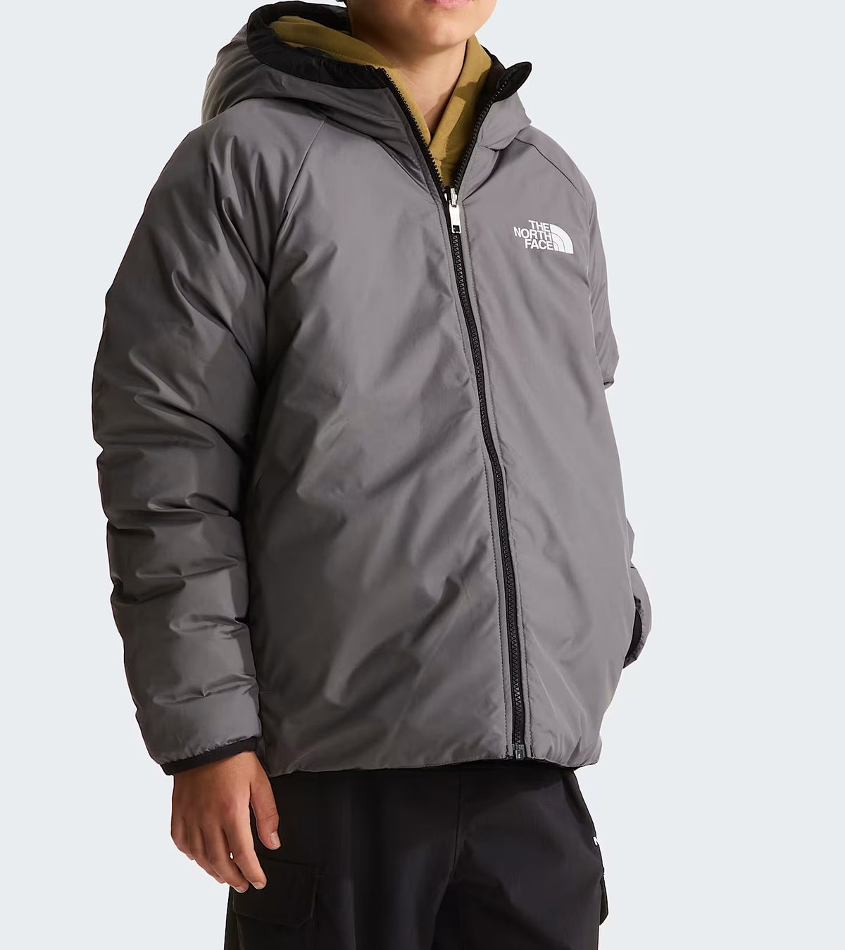 THE NORTH FACE Giacca Ragazzi REVERSIBLE PERRITO-Tnf Black Smoked Pearl