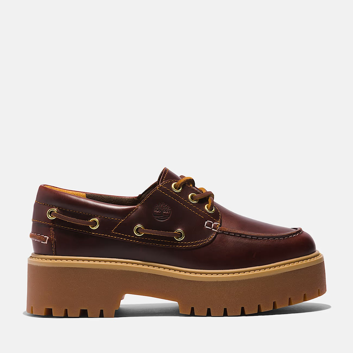TIMBERLAND Scarpa Donna PLATEAU STONE STREET BOAT SHOE-Dark Brown