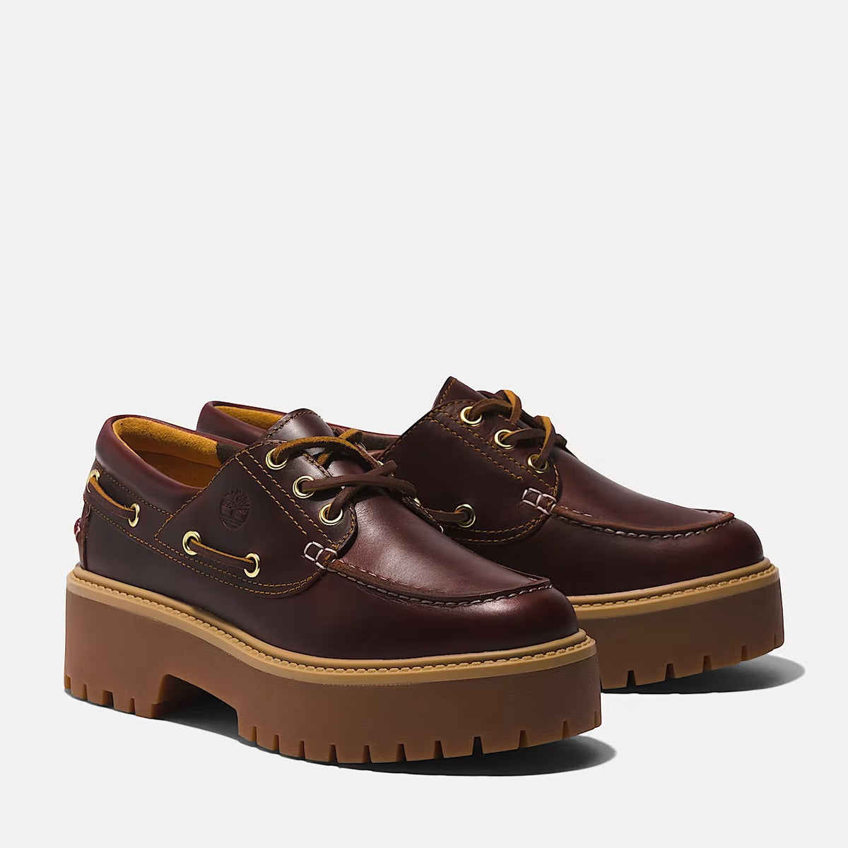 TIMBERLAND Scarpa Donna PLATEAU STONE STREET BOAT SHOE-Dark Brown