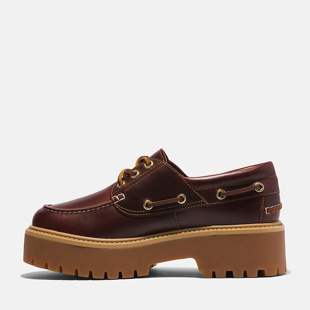 TIMBERLAND Scarpa Donna PLATEAU STONE STREET BOAT SHOE-Dark Brown
