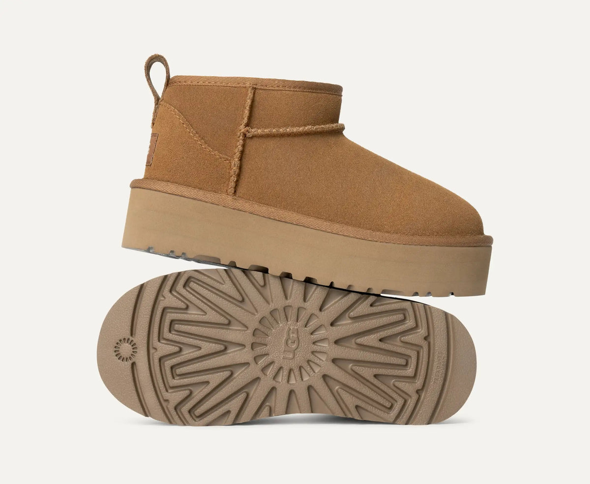 UGG Scarponcino Ragazza CLASSIC ULTRA MINI PLATFORM 1157791K-Chestnut