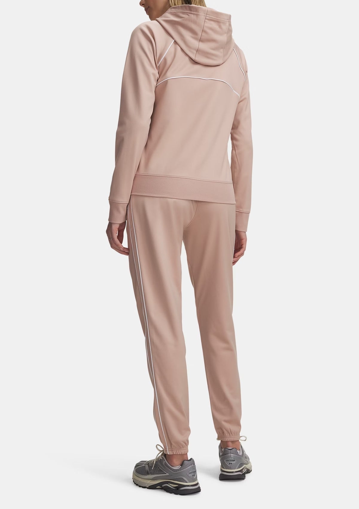 UNDER ARMOUR Tuta Donna Felpa Pantalone RIVAL-Bashful Pink/White