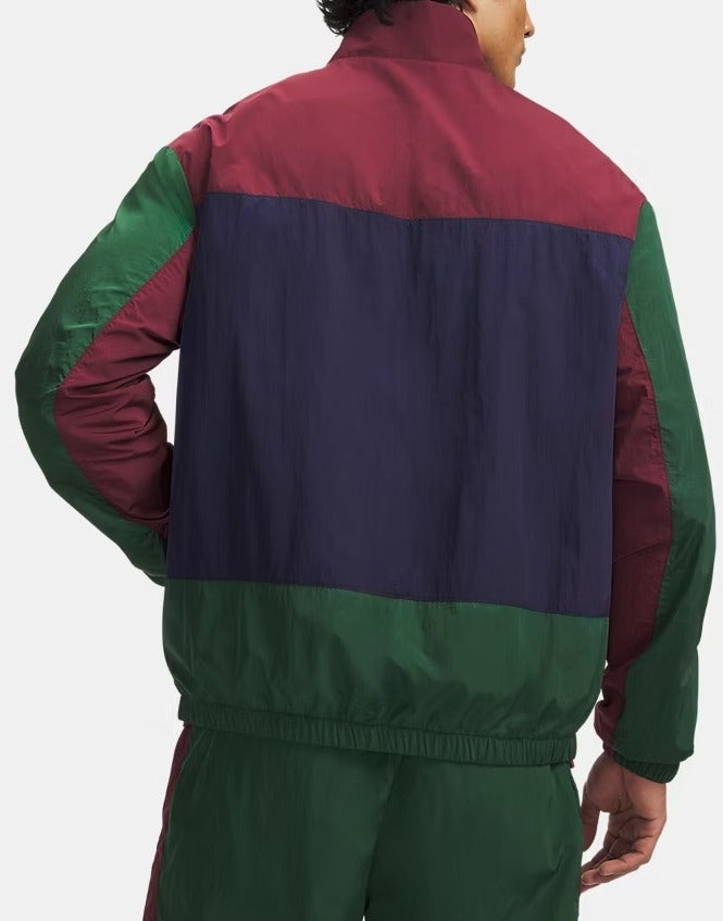 UNDER ARMOUR Felpa Uomo ICON WOVEN TRACK-Forest Green/Navy/White