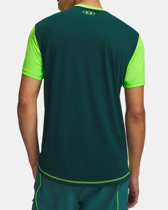 UNDER ARMOUR T-Shirt Uomo CHALLENGER PRO PRINTED-Hyper Green/Arden Green