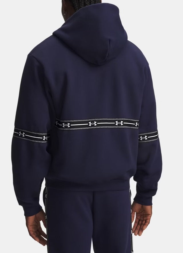 UNDER ARMOUR Felpa Uomo ICON FLEECE TAPED-Midnight Navy