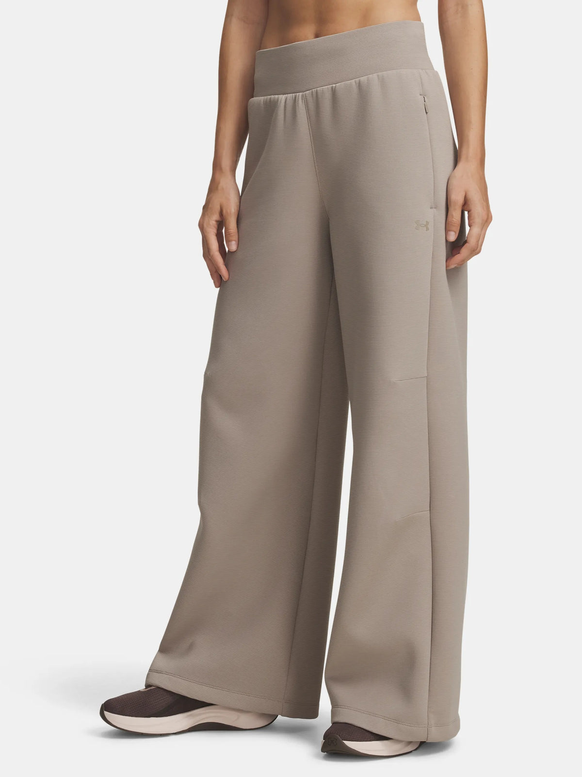 UNDER ARMOUR Jogger Donna UNSTOPPABLE FLEECE-Textured-Timberwolf Taupe Light