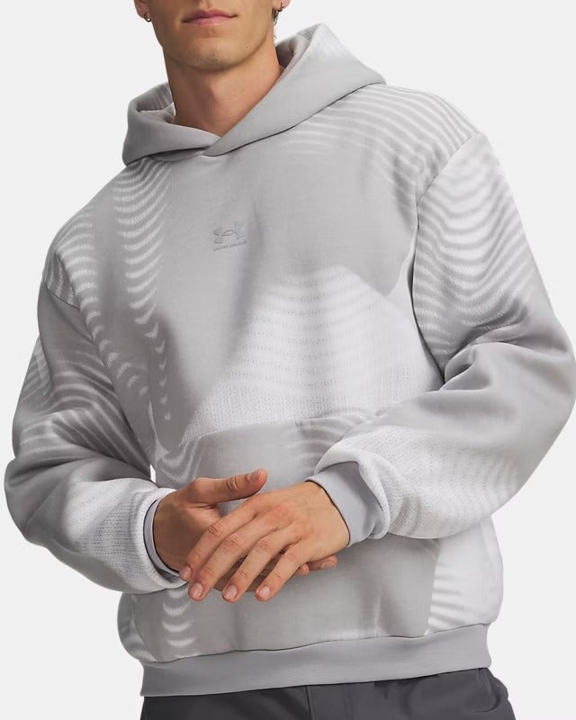 UNDER ARMOUR Felpa Uomo ICON FLEECE PRINTED-Mod Gray