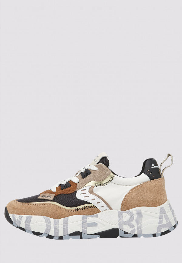 VOILE BLANCHE Sneaker Donna Club 105-Beige/Bianco