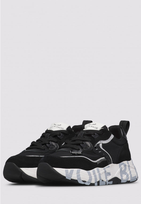 VOILE BLANCHE Sneaker Donna Club 105-Nero/Argento